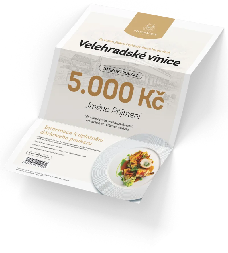 Dárkový poukaz Velehradské vinice 5 000 Kč