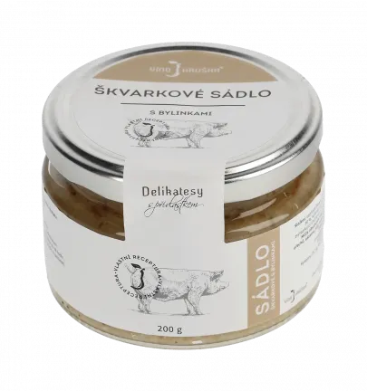 Škvarkové sádlo s bylinkami 200g