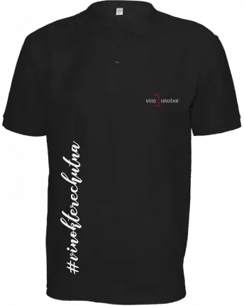Polokošile PÁNSKÁ černá VH "Nepiju, degustuju!" (vel. 3XL)