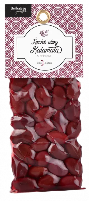 Řecké olivy KALAMATA s peckou 100 g