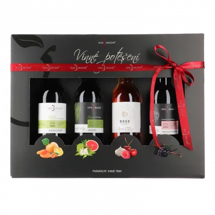 Vinné potěšení " vinná bonboniéra " dárkové balení miniatur (4 x187 ml)